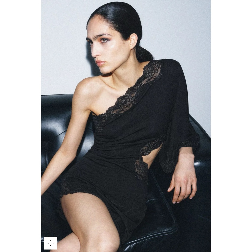 Zara CUT OUT LACE DRESS